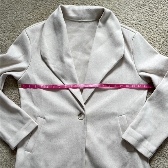 SHEIN Cream Women's Blazer - Picture 4 of 7